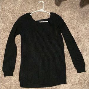 Black ribbed sweater